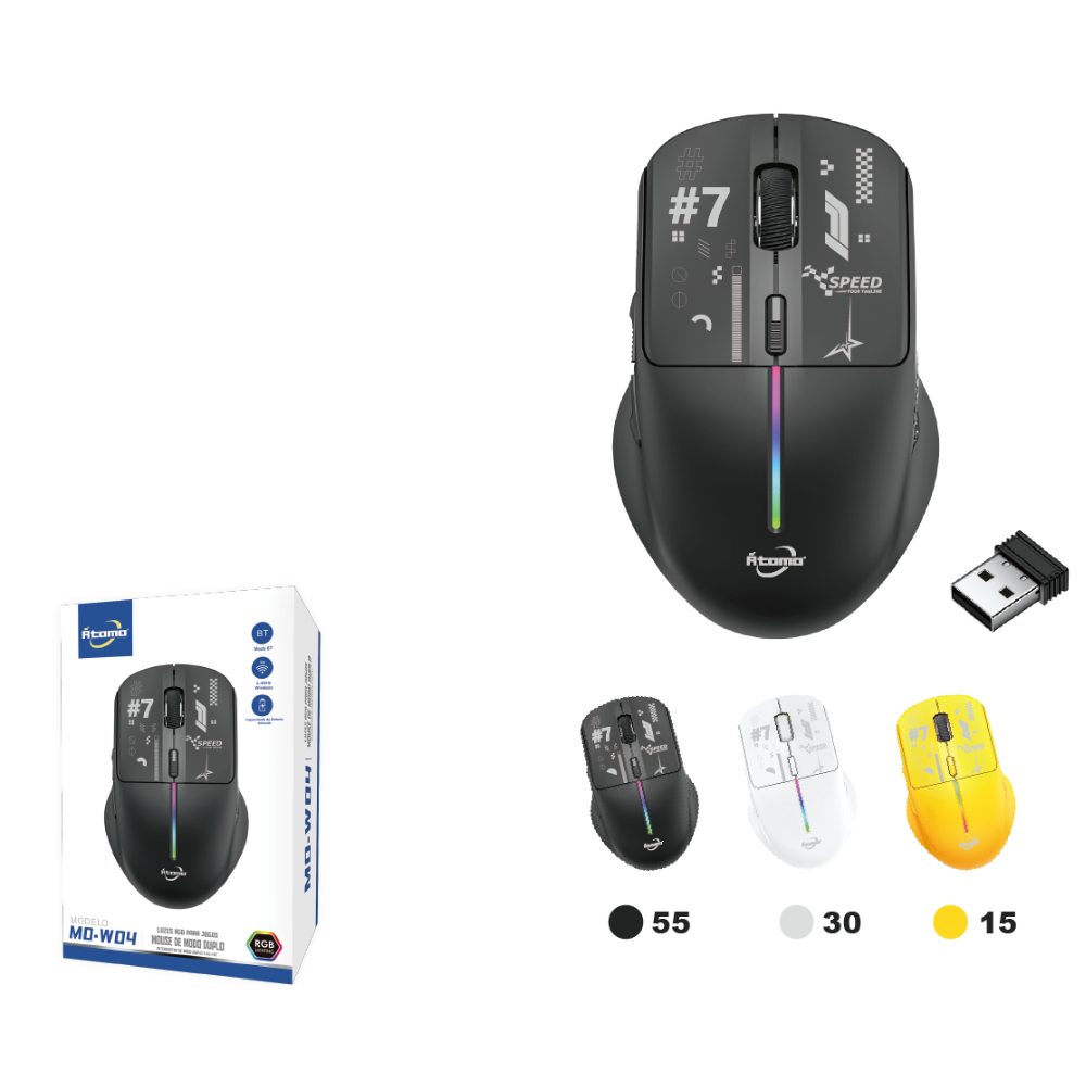 Mouse sem Fio Wireless MO-W04 - Atomo Pro