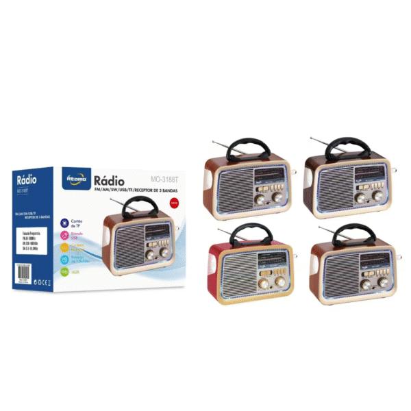 Radio FM 3 Bandas Bluetooth MO-3188T
