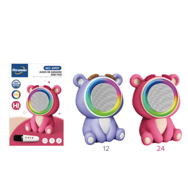 Mini Karaokê Infantil Ursinho Átomo MO-24F07