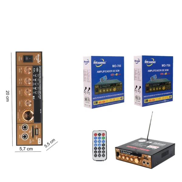 Amplificador de Som 220V MO-706