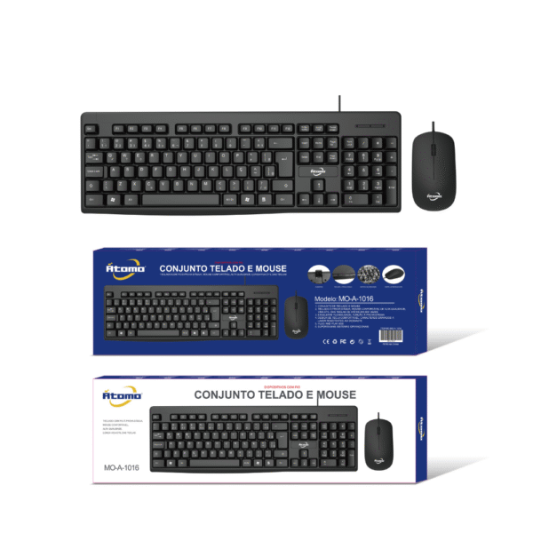 Kit Teclado e Mouse com Fio MO-A-1016