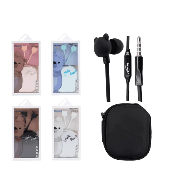 Fone De Ouvido Infantil com Case MO-ER10