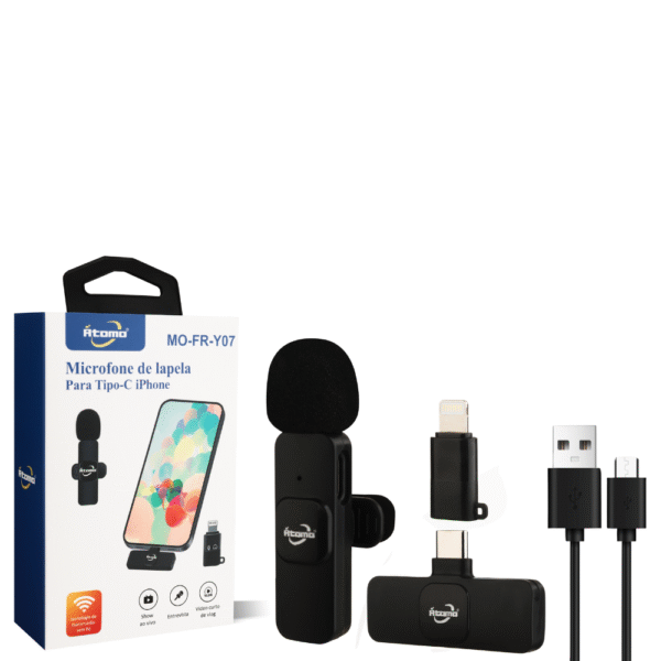 Microfone Lapela sem Fio para Android/Iphone MO-FR-Y07