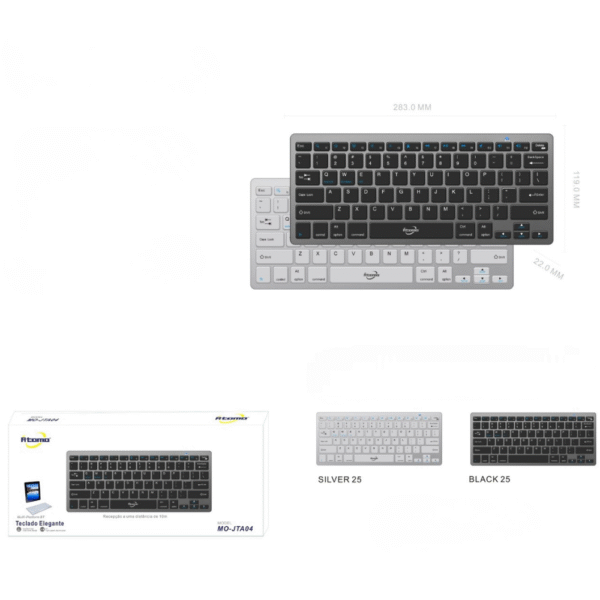 Teclado Wireless Ultra Fino MO-JTA04