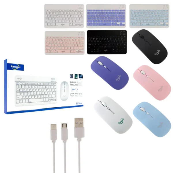 Kit Teclado e Mouse Wireless Átomo MO-YZ88