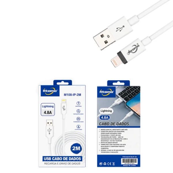 Cabo de dados USB Lightning M108-IP-2M