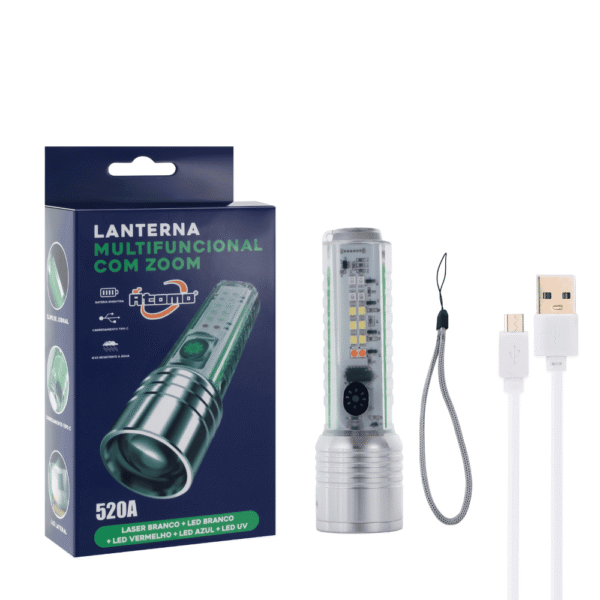Lanterna Multifuncional com Zoom MO-520A