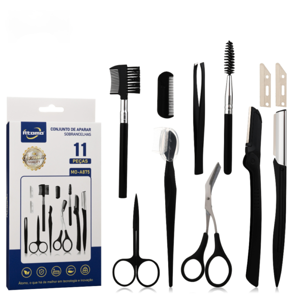 Kit sombrancelha com 11 peças MO-A875