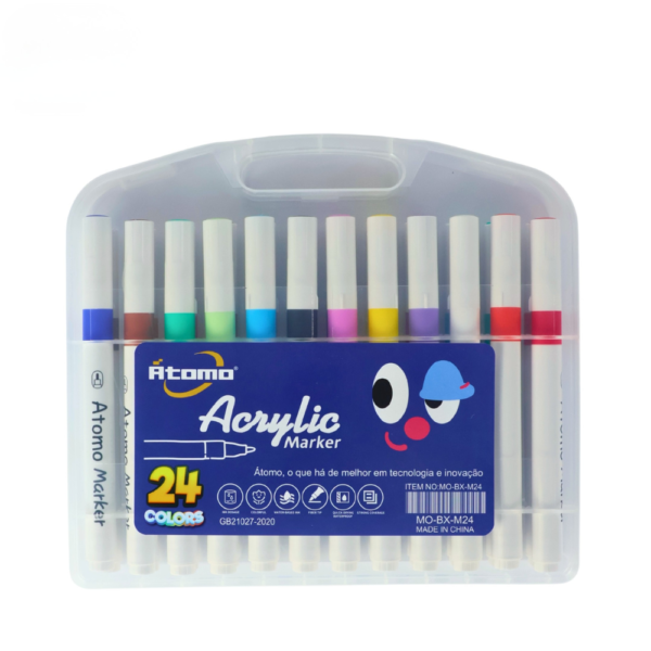 Kit com 24 Canetas acrilicas MO-BX-M24
