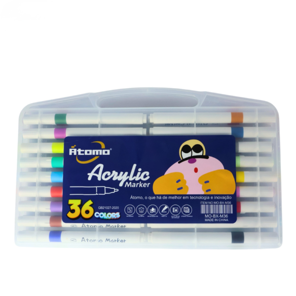 Kit com 36 canetas acrílicas MO-BX-M36