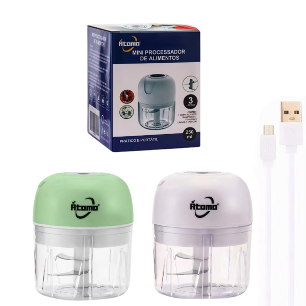 Mini Processador de Alimentos 3 Lâminas MO-DSN-3