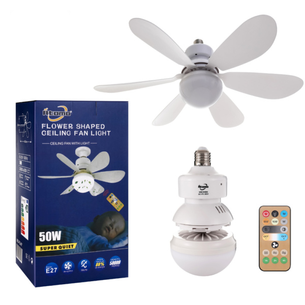 Lâmpada LED C/Ventilador MO-FS-6Y