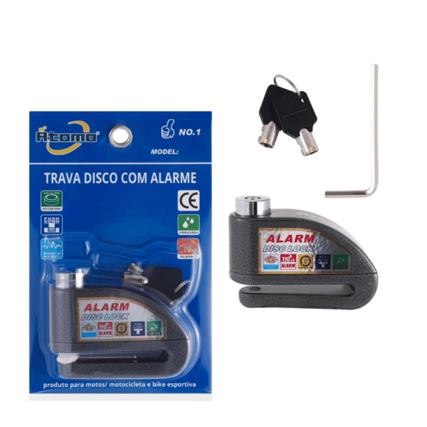 Cadeado Trava Disco com Alarme para Moto MO-R8063