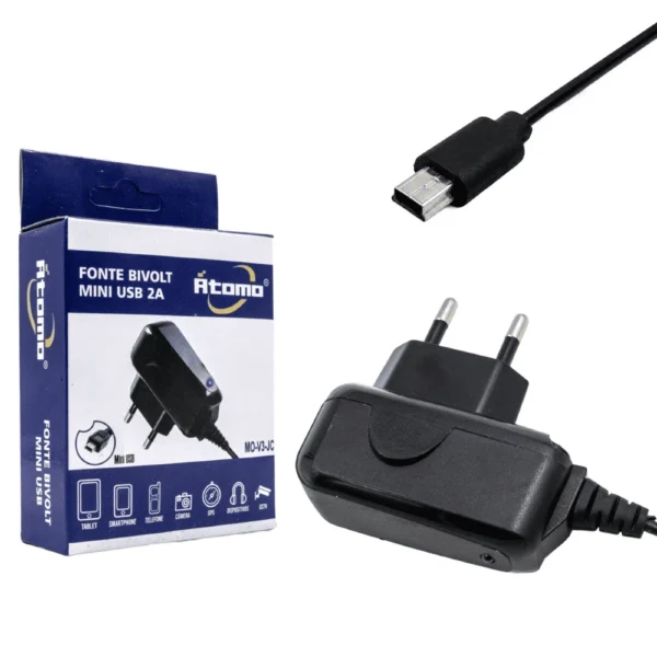 Fonte Bivolt Mini USB 2A MO-V3-JC