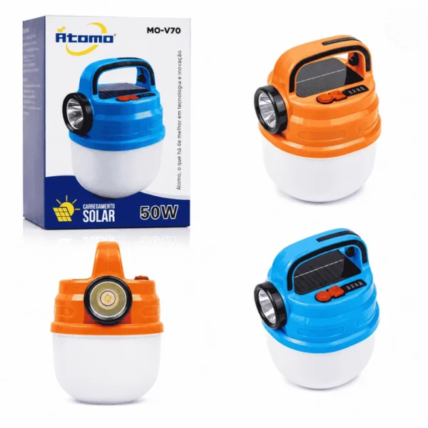 Luminaria de Emergência Carregamento Solar MO-V70